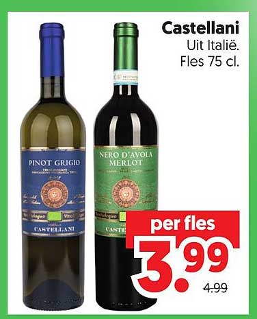 Castellani Uit Italië. Fles 75 cl.