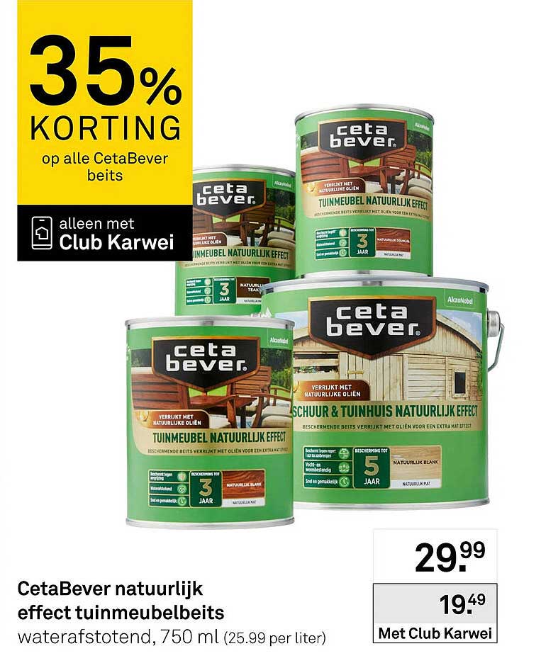 CetaBever natuurlijk effect tuinmeubelbeits