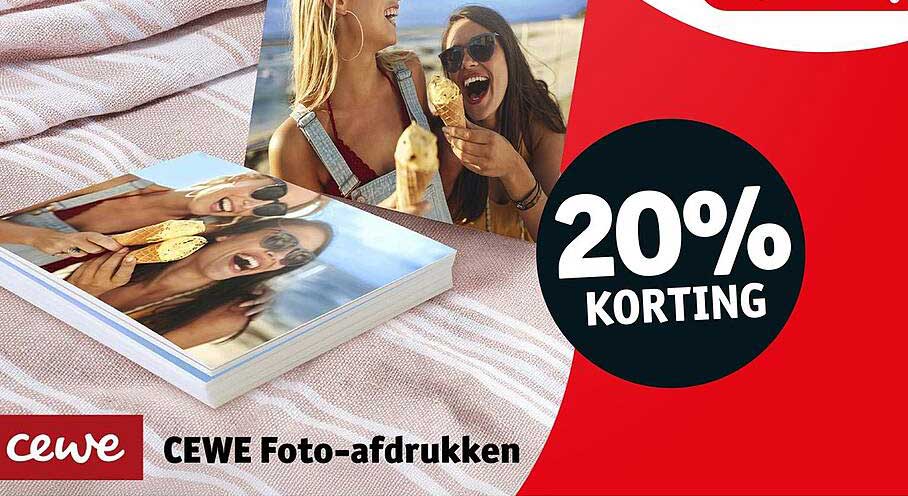 CEWE Foto-afdrukken 20% korting