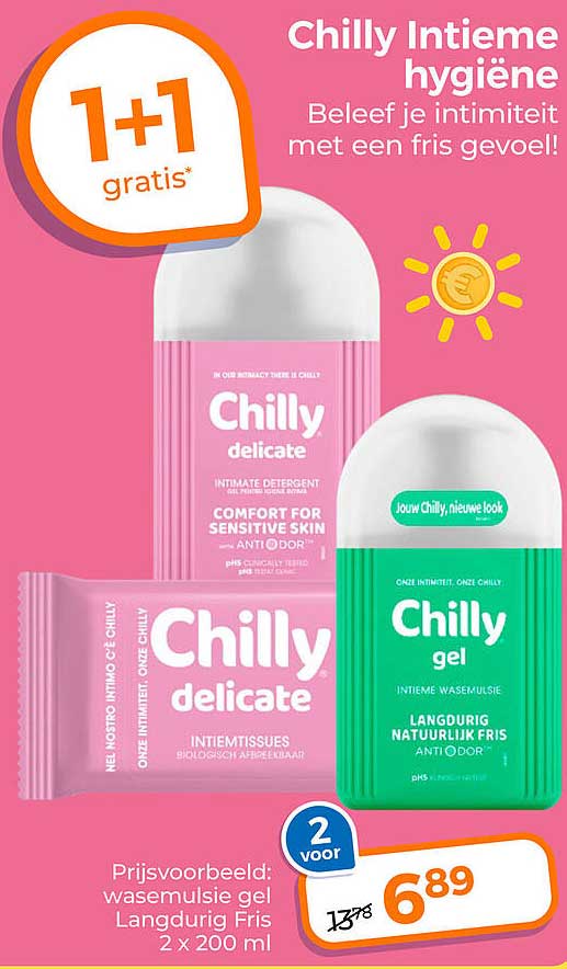 Chilly Intieme hygiëne 1+1 gratis