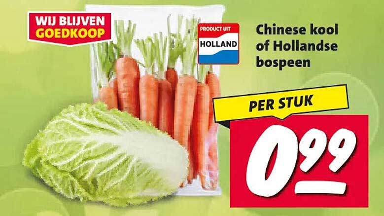 Chinese kool of Hollandse bospeen PER STUK