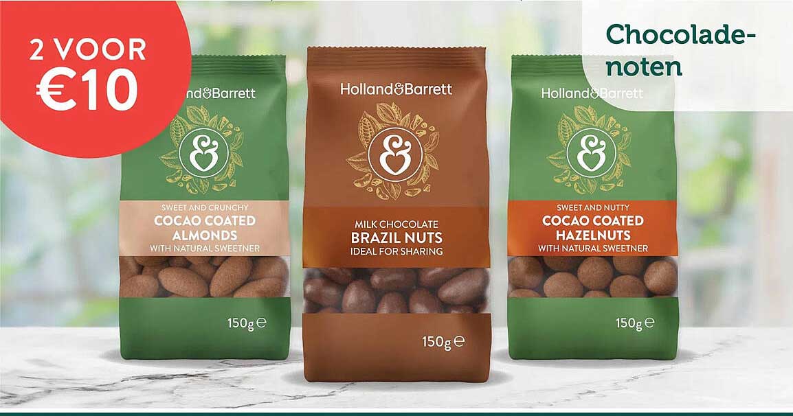 Chocolade-noten 2 voor €10