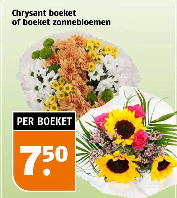 Chrysant boeket of boeket zonnebloemen