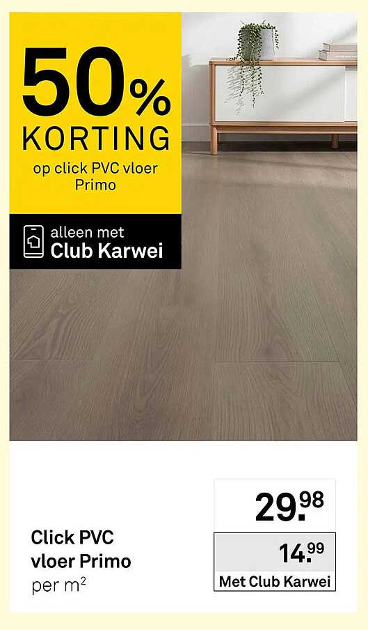 Click PVC vloer Primo 50% KORTING