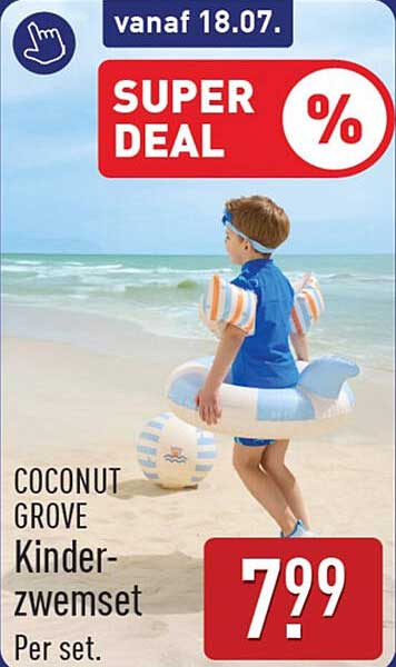 Coconut Grove Kinder-zwemset Per set.