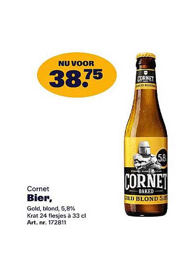 Cornet Bier, Gold, blond, 5,8%