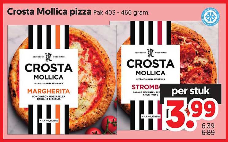 Crosta Mollica pizza Pak 403 - 466 gram.