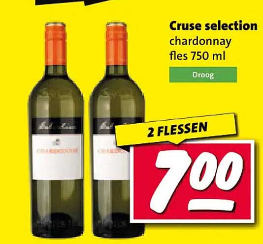 Cruse selection chardonnay fles 750 ml Droog 2 FLESSEN