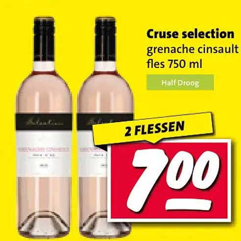 Cruse selection grenache cinsault fles 750 ml Half Droog 2 FLESSEN
