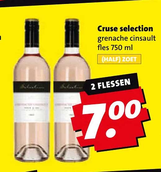 Cruse selection grenache cinsault fles 750 ml (HALF) ZOET 2 flessen