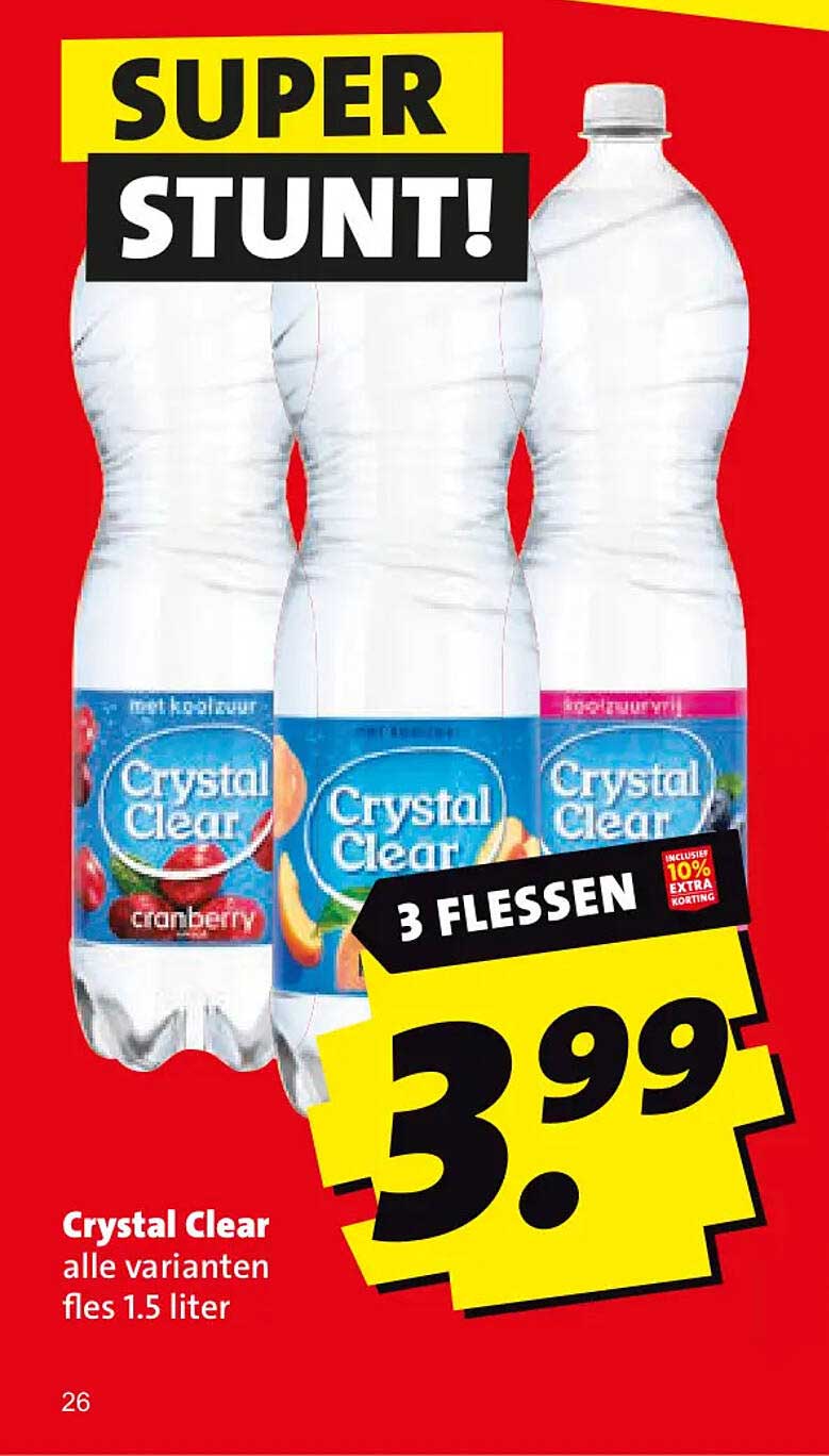 Crystal Clear alle varianten fles 1.5 liter