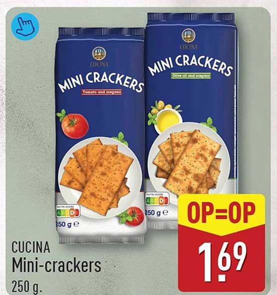 CUCINA Mini-crackers 250 g. OP=OP