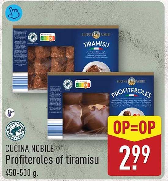 Cucina Nobile Profiteroles of tiramisu 450-500 g. OP=OP