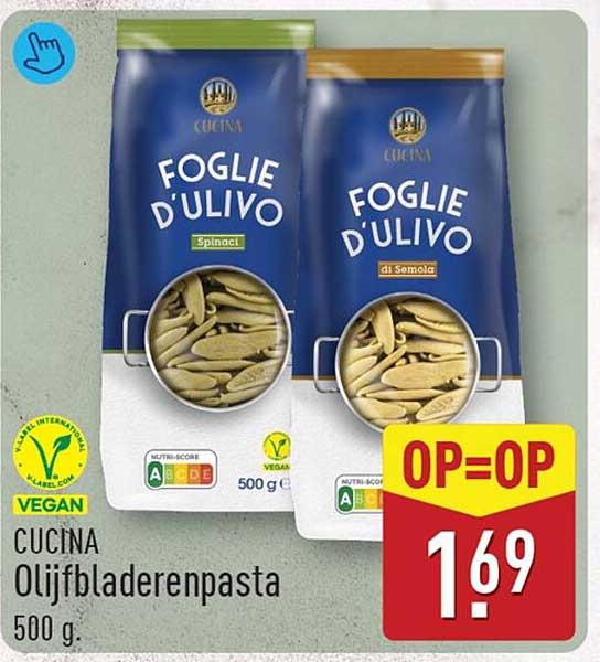 CUCINA Olijfbladerenpasta 500 g. OP=OP