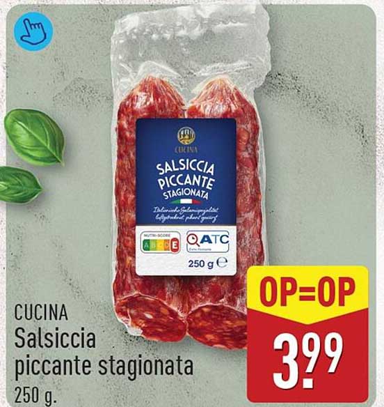 CUCINA Salsiccia piccante stagionata 250 g. OP=OP