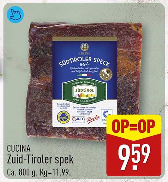 CUCINA Zuid-Tiroler spek OP=OP