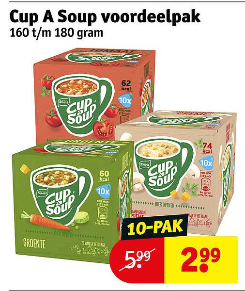 Cup A Soup voordeelpakket 160 t/m 180 gram