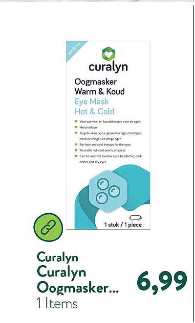 Curalyn Oogmasker Warm & Koud Eye Mask Hot & Cold