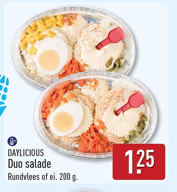 DAYLICIOUS Duo salade Rundvlees of ei. 200 g.