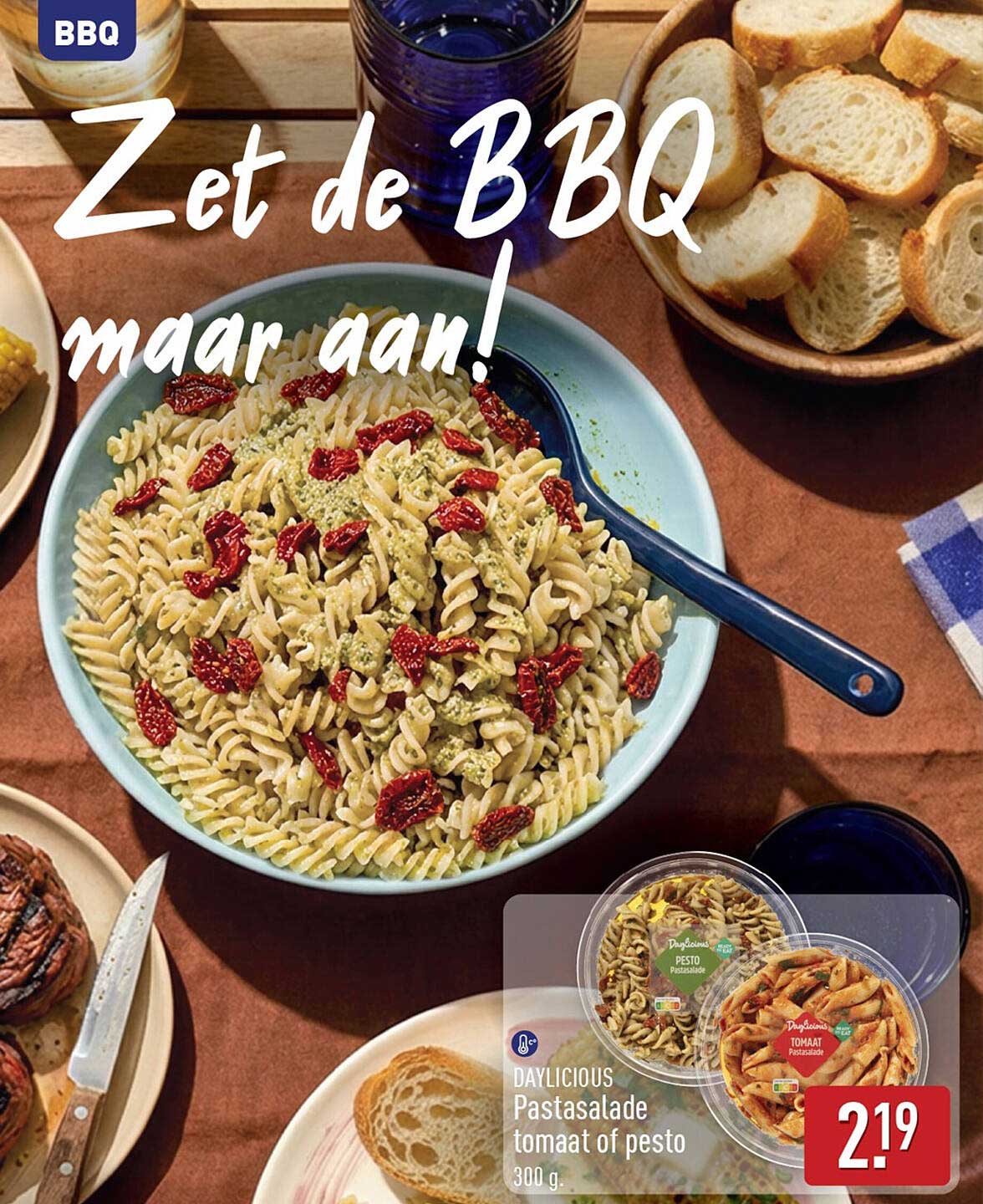 DAYLICIOUS Pastasalade tomaat of pesto 300 g