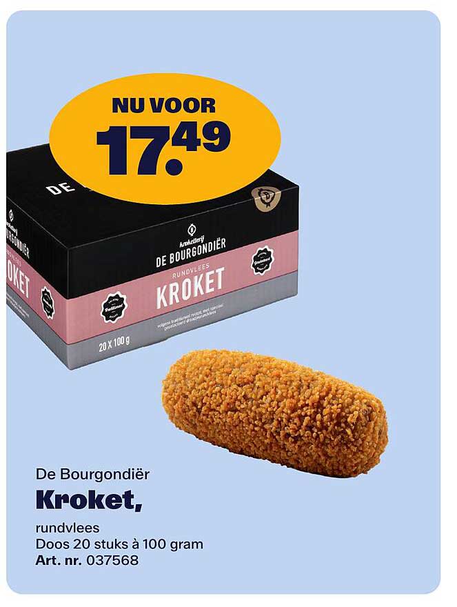 De Bourgondiër Kroket, rundvlees