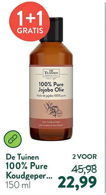 De Tuinen 100% Pure Koudgeper... 150 ml 1+1 GRATIS