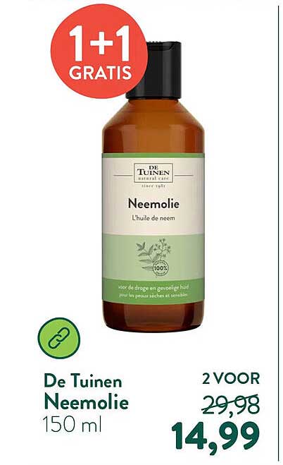 De Tuinen Neemoilie 150 ml 1+1 GRATIS