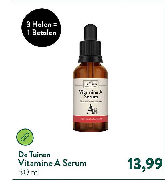 De Tuinen Vitamine A Serum 30 ml 3 Halen = 1 Betalen