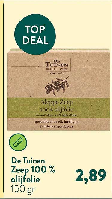 De Tuinen Zeep 100 % olijfolie