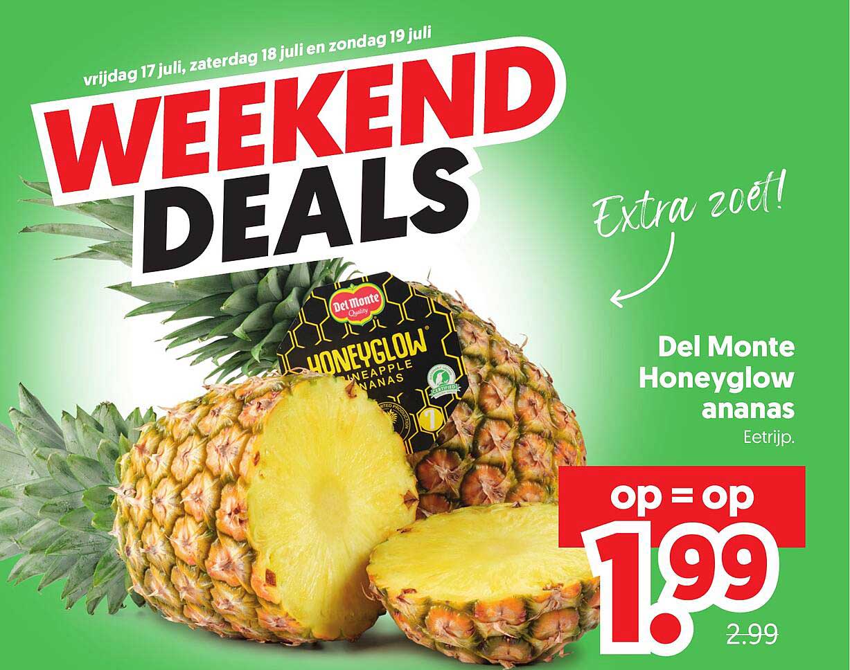 Del Monte Honeyglow ananas Eetrijp. op = op