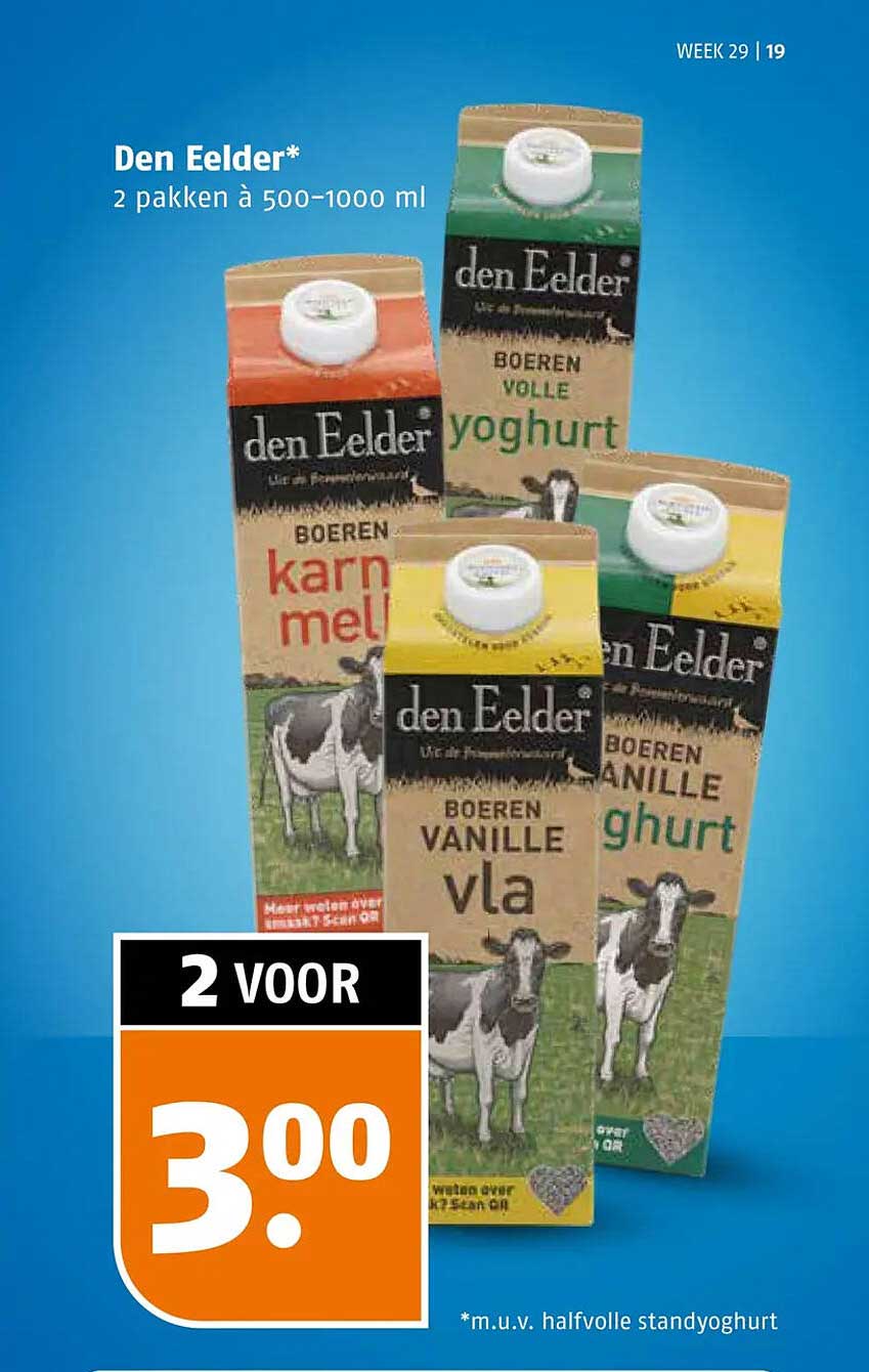 Den Eelder* 2 pakken à 500-1000 ml 2 voor 3.00