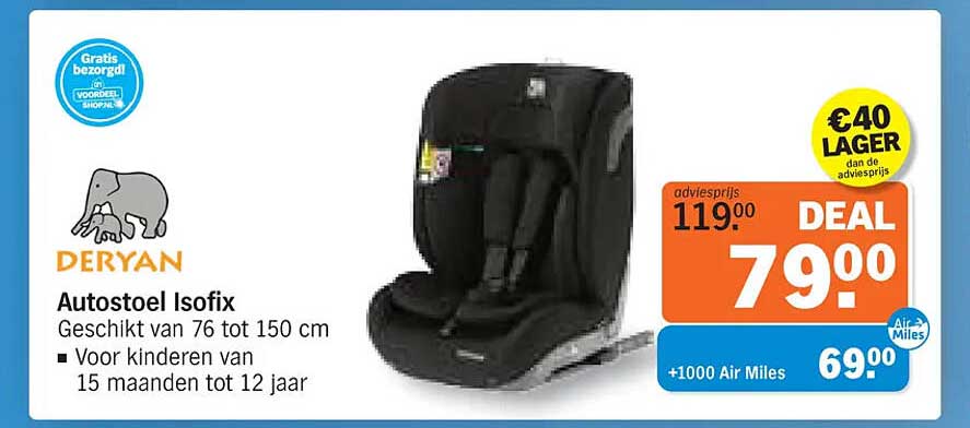 Deryan Autostoel Isofix