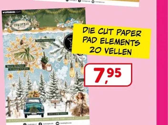 DIE CUT PAPER PAD ELEMENTS 20 VELLEN