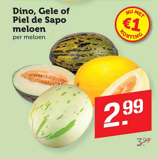 Dino, Gele of Piel de Sapo meloen