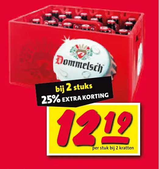 Dommelsch bij 2 stuks 25% extra korting