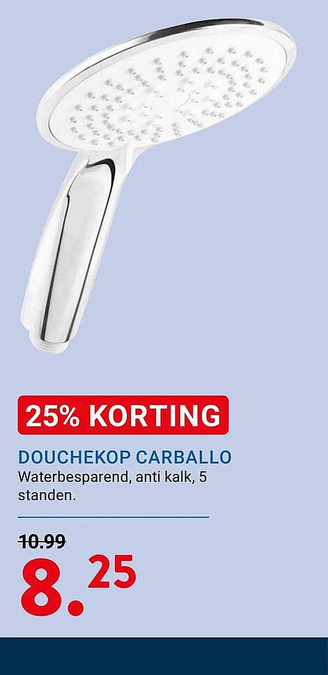 DOUCHEKOP CARBALLO 25% KORTING