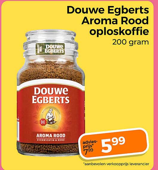 Douwe Egberts Aroma Rood oploskoffie 200 gram