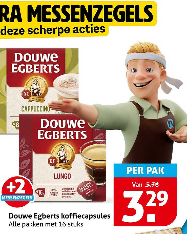 Douwe Egberts koffiecapsules Alle pakken met 16 stuks +2 MESSENZEGELS