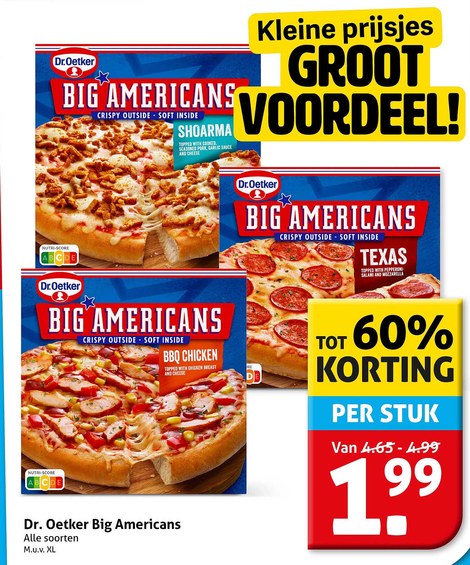 Dr. Oetker Big Americans Alle soorten M.u.v. XL tot 60% korting per stuk