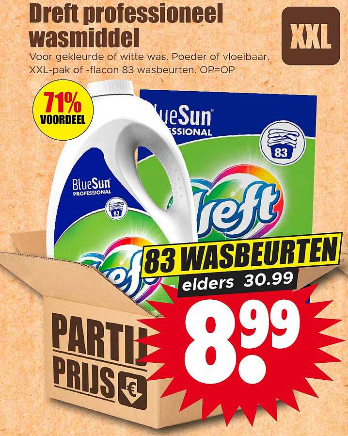 Dreft professioneel wasmiddel XXL 83 wasbeurten