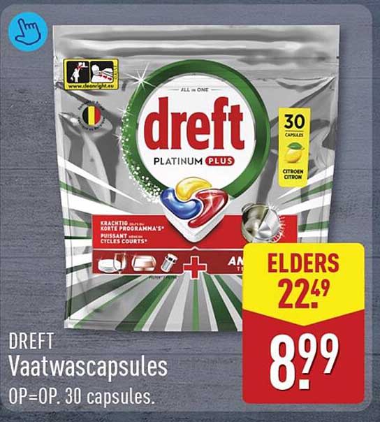 DREFT Vaatwascapsules OP=OP, 30 capsules.