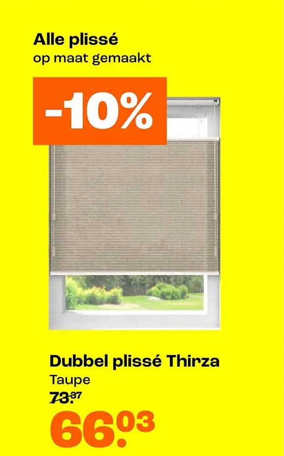 Dubbel plissé Thirza Taupe -10%