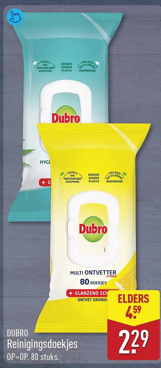DUBRO Reinigingsdoekjes OP=OP. 80 stuks.