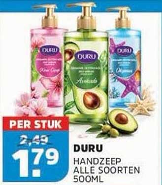 DURU HANDZEEP ALLE SOORTEN 500ML