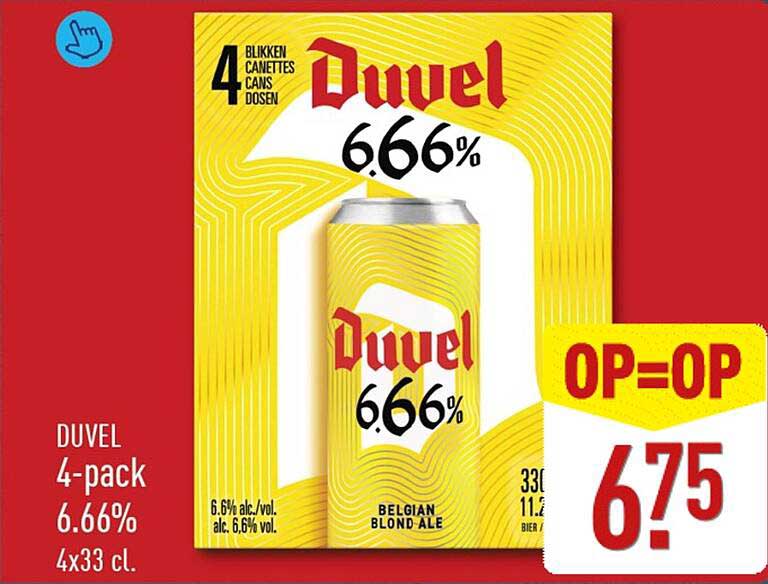 DUVEL 4-pack 6.66% 4x33 cl. OP=OP