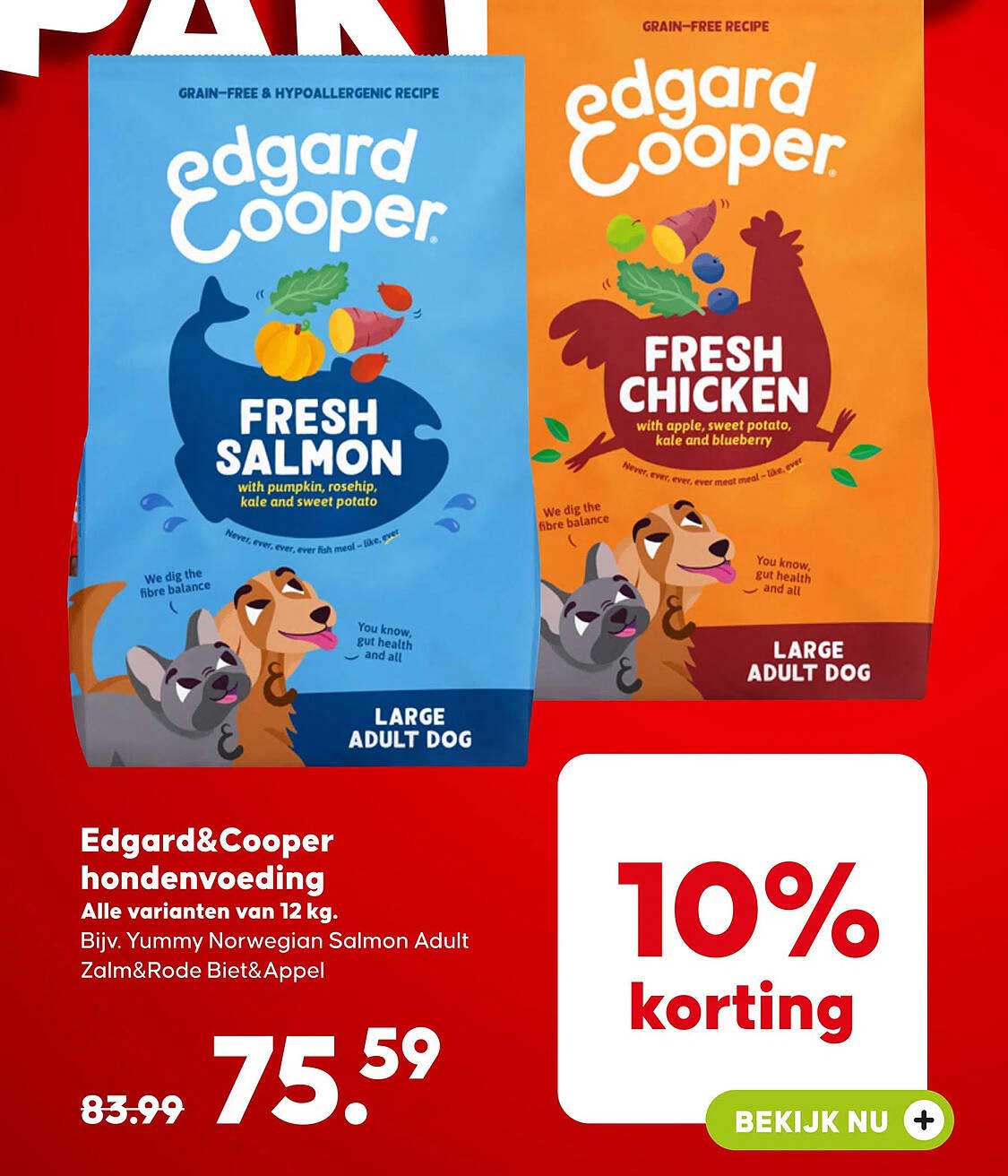 Edgard&Cooper hondenvoeding 10% korting