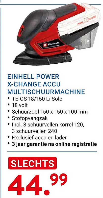 EINHELL POWER X-CHANGE ACCU MULTISCHUURMACHINE