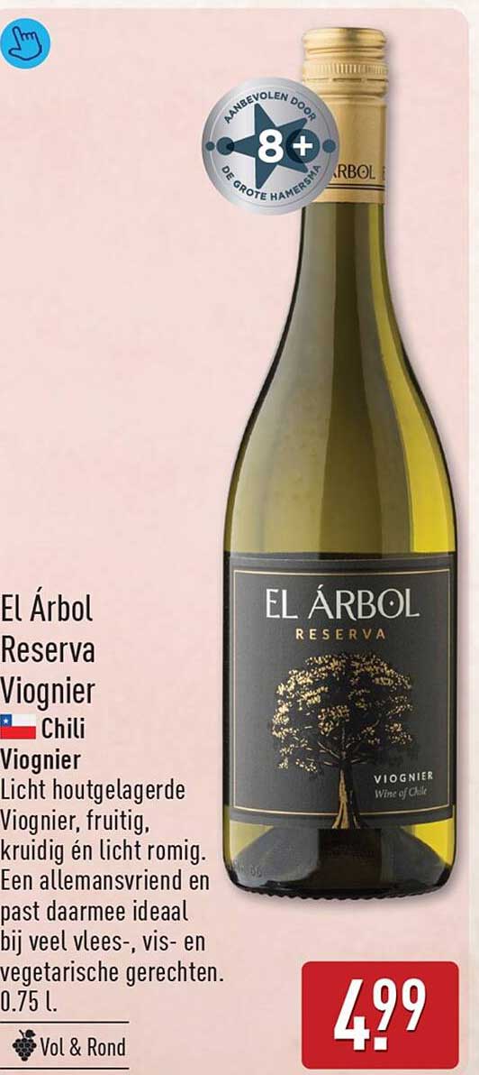 El Árbol Reserva Viognier Chili