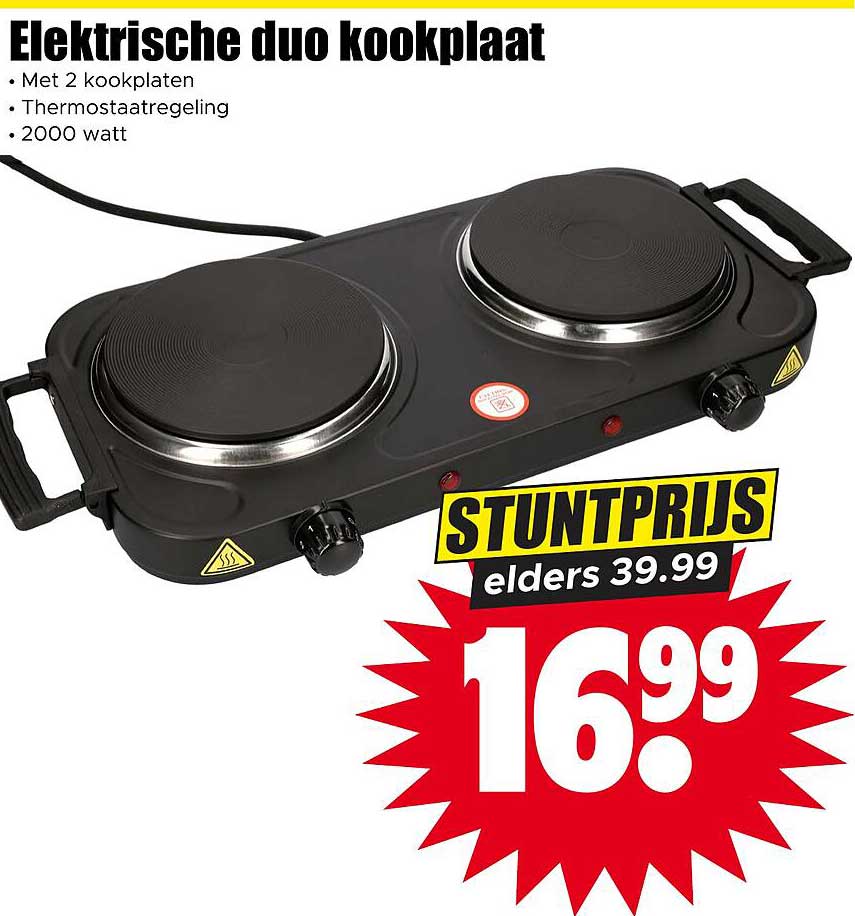 Elektrische duo kookplaat