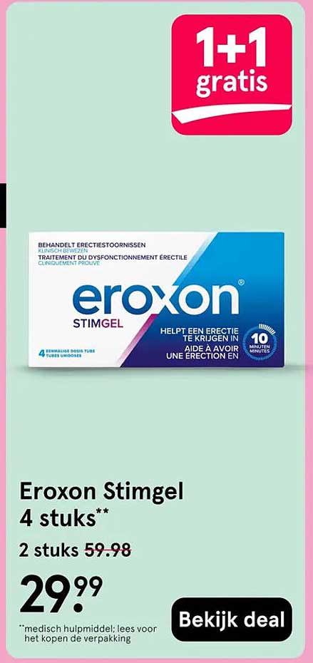 Eroxon Stimgel 4 stuks** 1+1 gratis